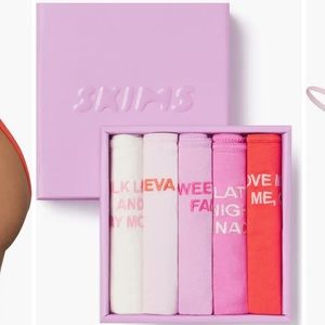 NWT Assorted 5-Pack Cotton Jersey String Bikinis Size XL SKIMS